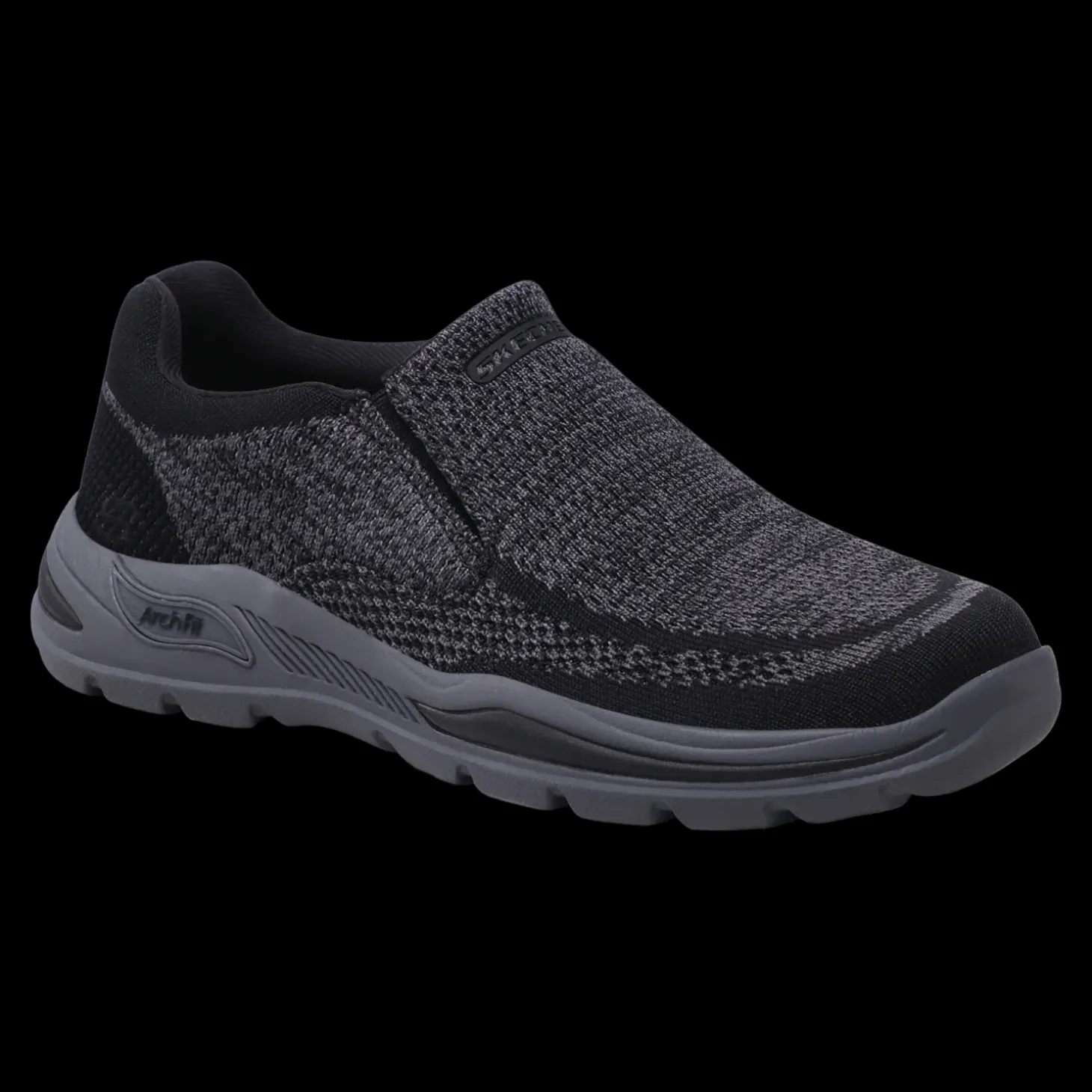 Arch Fit Motley - Vaseo Skechers Scarpe Sportive Slip On Da Uomo Nero - 204495