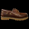 Baerchi Scarpe Modello Barca Da Uomo Cuoio - 7000