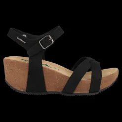 Bionatura Sandali Da Donna Con Zeppa Fregene Nero - 24 Fregene