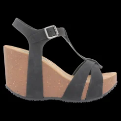 Bionatura Sandali Da Donna Con Zeppa Alta Nero - 29A733