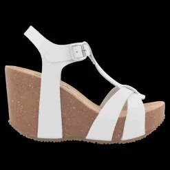 Bionatura Sandali Da Donna Con Zeppa Alta Bianco - 29A733