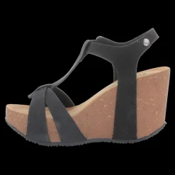 Bionatura Sandali Da Donna Con Zeppa Alta Nero - 29A733