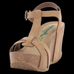 Bionatura Sandali Da Donna Con Zeppa Alta Tortora - 29A733