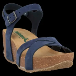 Bionatura Sandali Da Donna Con Zeppa Fregene Blu China - 24 Fregene