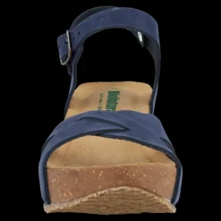 Bionatura Sandali Da Donna Con Zeppa Fregene Blu China - 24 Fregene
