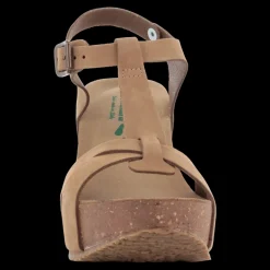 Bionatura Sandali Da Donna Con Zeppa Alta Tortora - 29A733