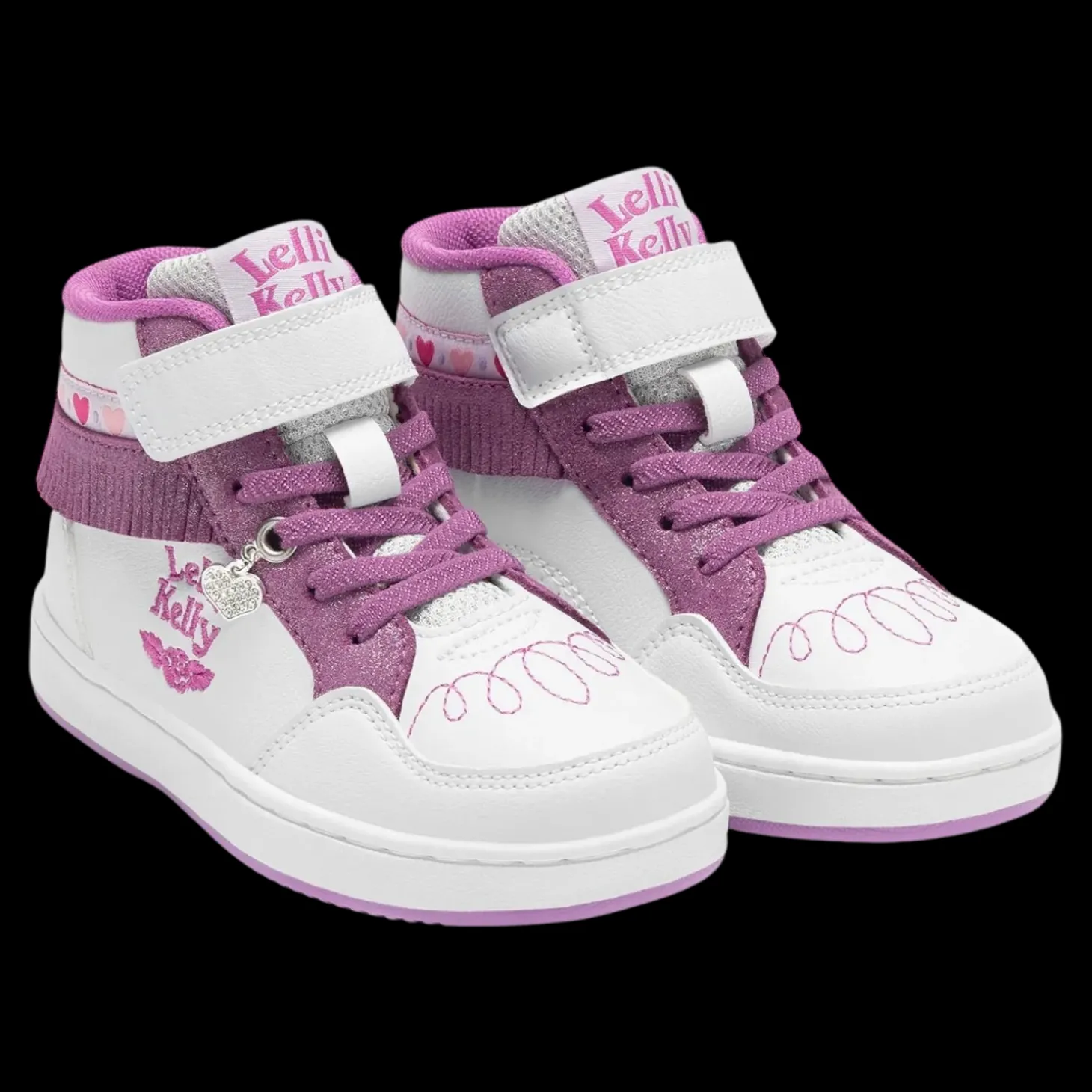 Frangetta Mix Lelli Kelly Sneakers Da Bambina Bianco/porpora - LKAA8096