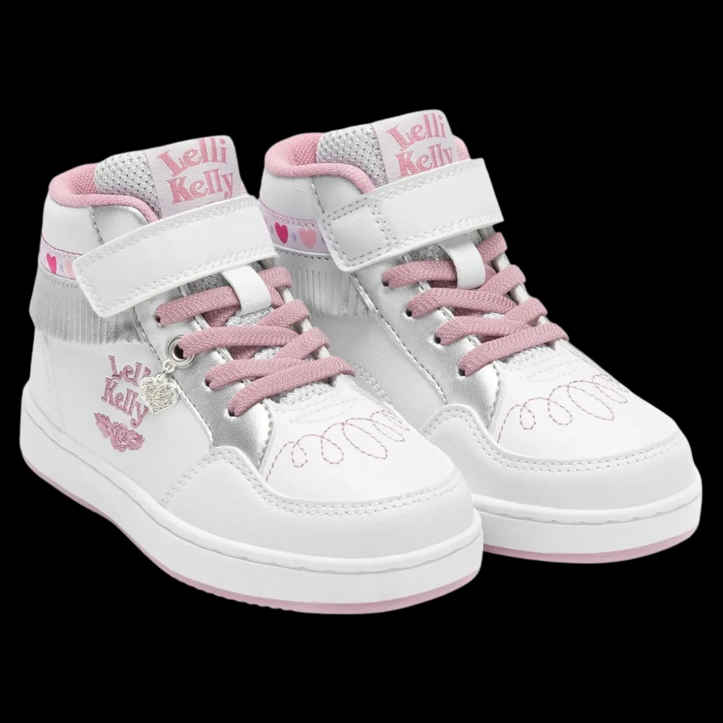 Frangetta Mix Lelli Kelly Sneakers Da Bambina Bianco/argento - LKAA8096