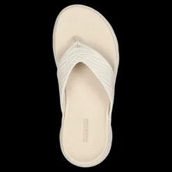 Go Walk Flex Sandal - Splendo Skechers Sandali Da Donna Naturale - 141404