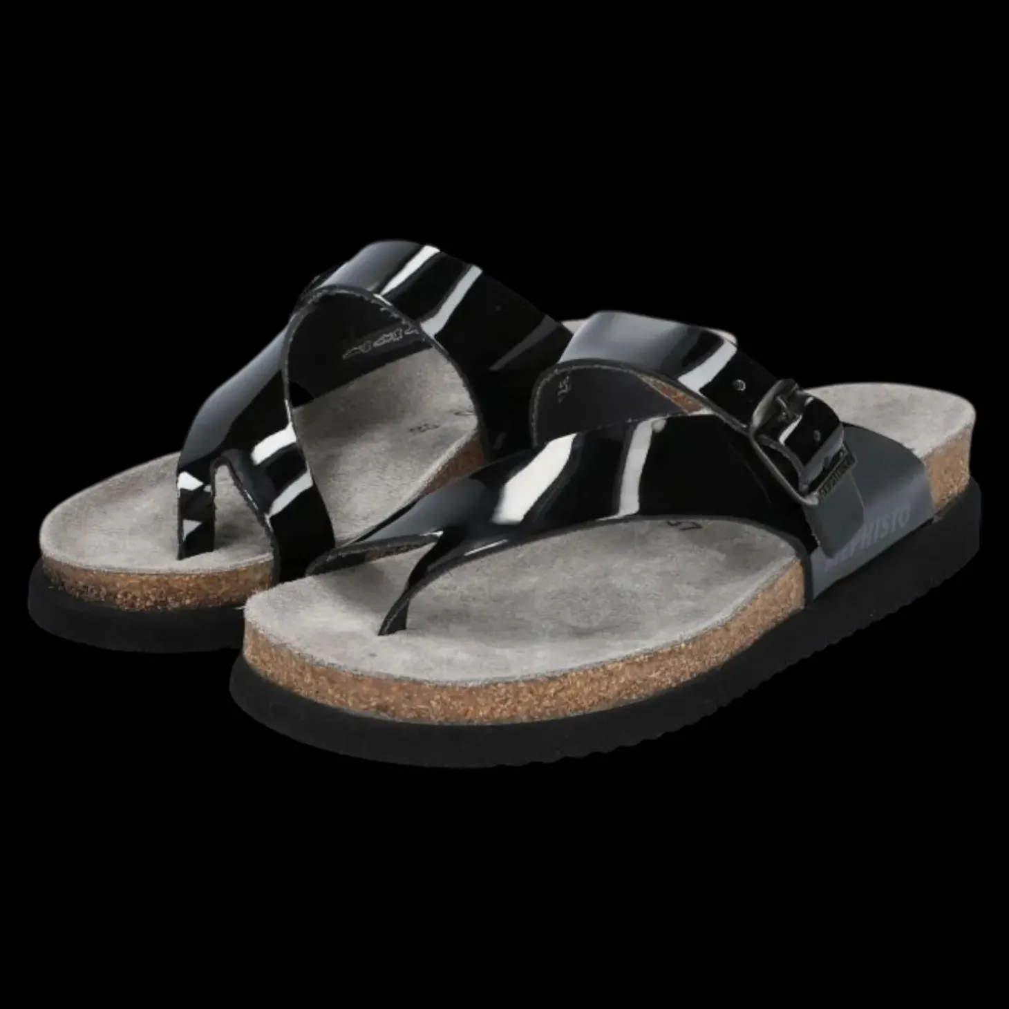 Mephisto Sandali Da Donna Helen Vernice Nero - HELEN