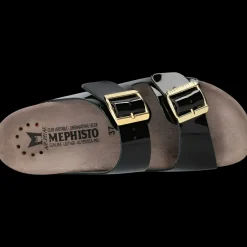 Mephisto Sandali Da Donna Hester Vernice Nero - HESTER