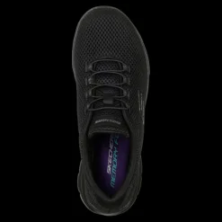 Summits - Quick Lapse Skechers Scarpe Sportive Slip On Sneakers Da Donna Nero - 12985