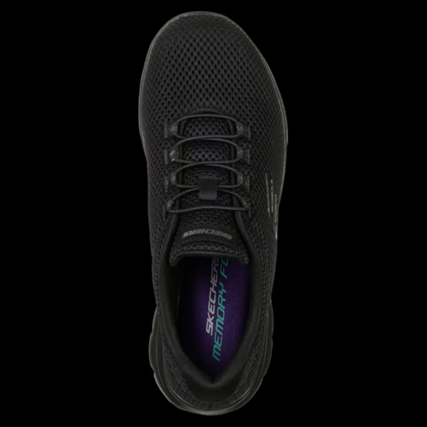 Summits - Quick Lapse Skechers Scarpe Sportive Slip On Sneakers Da Donna Nero - 12985