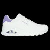Uno - Pop Back Skechers Scarpe Sportive Sneakers Da Donna Bianco/viola - 177092