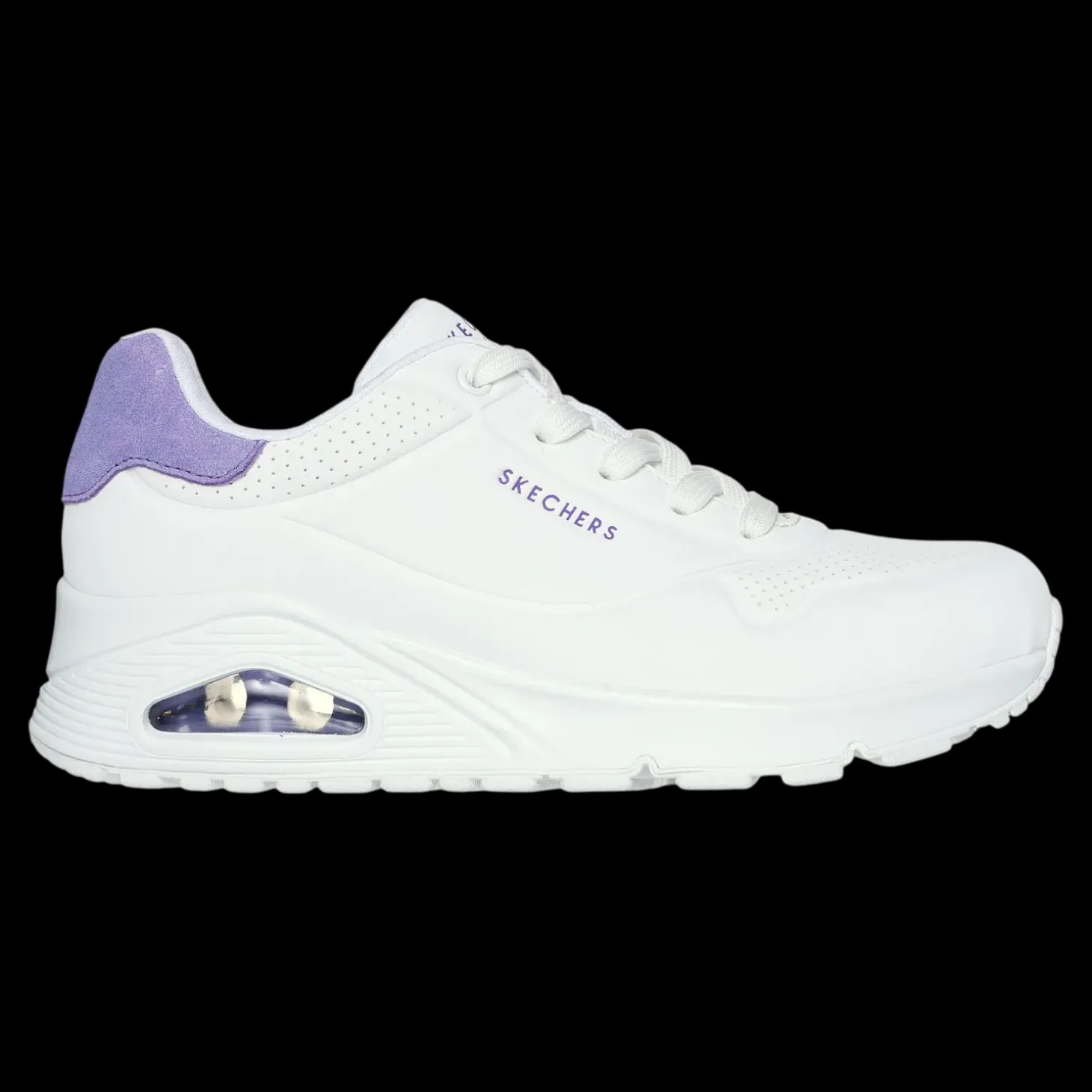 Uno - Pop Back Skechers Scarpe Sportive Sneakers Da Donna Bianco/viola - 177092