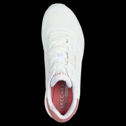Uno - Pop Back Skechers Scarpe Sportive Sneakers Da Donna Bianco/corallo - 177092