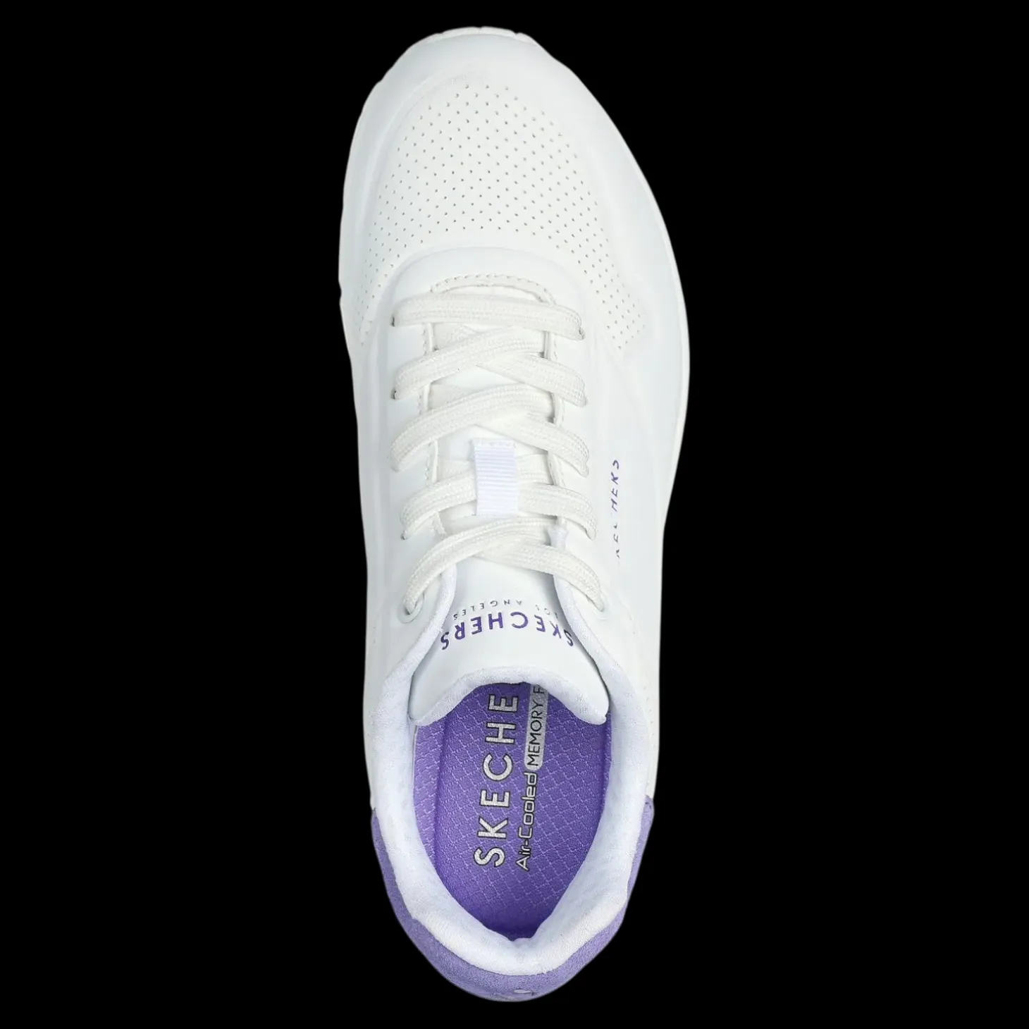 Uno - Pop Back Skechers Scarpe Sportive Sneakers Da Donna Bianco/viola - 177092