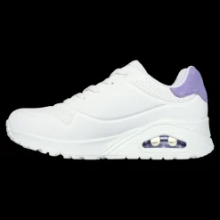 Uno - Pop Back Skechers Scarpe Sportive Sneakers Da Donna Bianco/viola - 177092