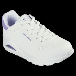Uno - Pop Back Skechers Scarpe Sportive Sneakers Da Donna Bianco/viola - 177092