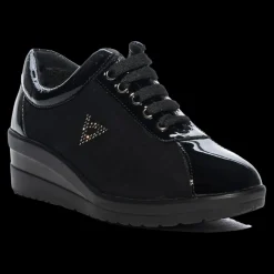 Valleverde Sneakers Allacciate Da Donna Nero - 36204