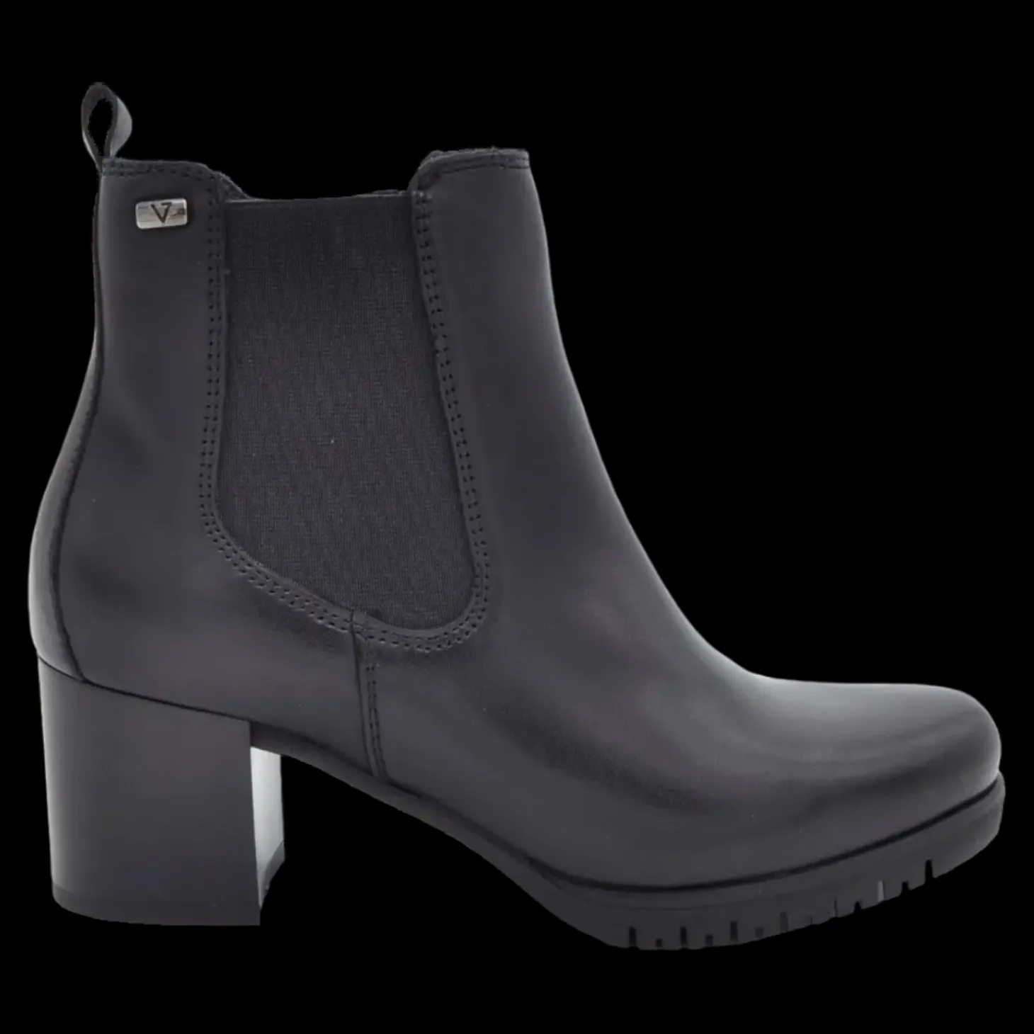 Valleverde Tronchetti Da Donna In Pelle Nero - 49354