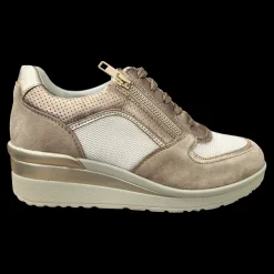 Walk Dream Sneakers Da Donna Con Zeppa Beige - W21773-02