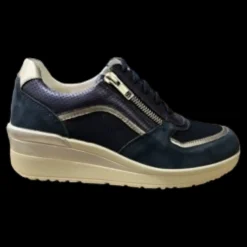 Walk Dream Sneakers Da Donna Con Zeppa Blu - W21773-02