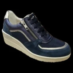 Walk Dream Sneakers Da Donna Con Zeppa Blu - W21773-02