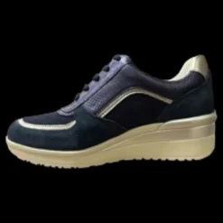 Walk Dream Sneakers Da Donna Con Zeppa Blu - W21773-02